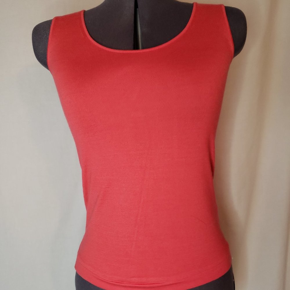 Coral Cashmere Blend Tank Sweater by Lafayette 148